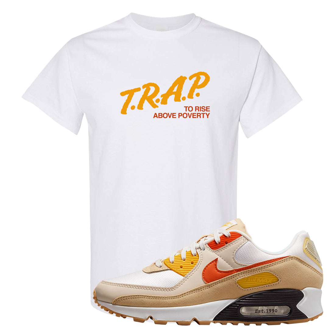 Pressure Gauge 90s T Shirt | Trap To Rise Above Poverty, White