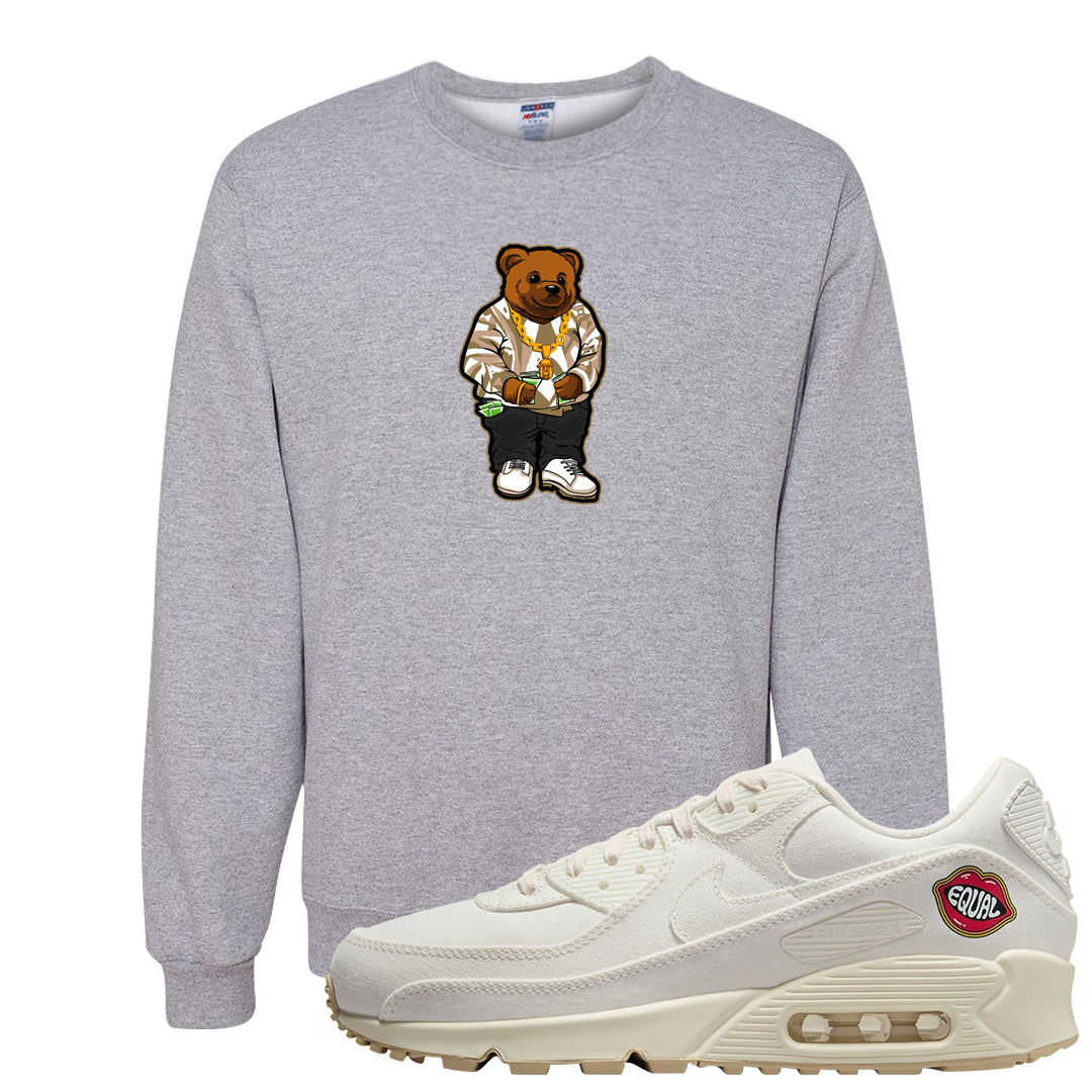 The Future Is Equal 90s Crewneck Sweatshirt | Sweater Bear, Ash