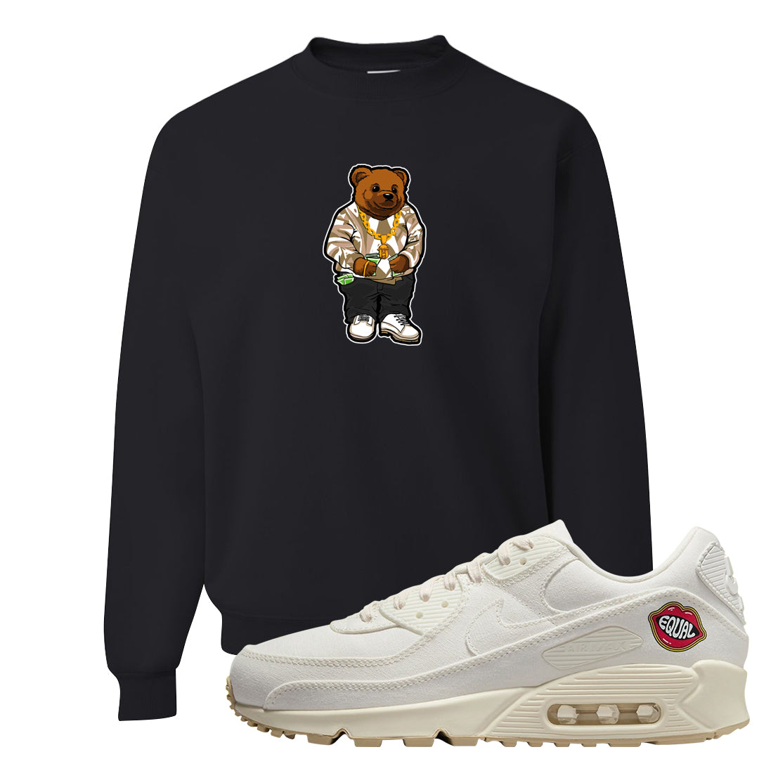 The Future Is Equal 90s Crewneck Sweatshirt | Sweater Bear, Black