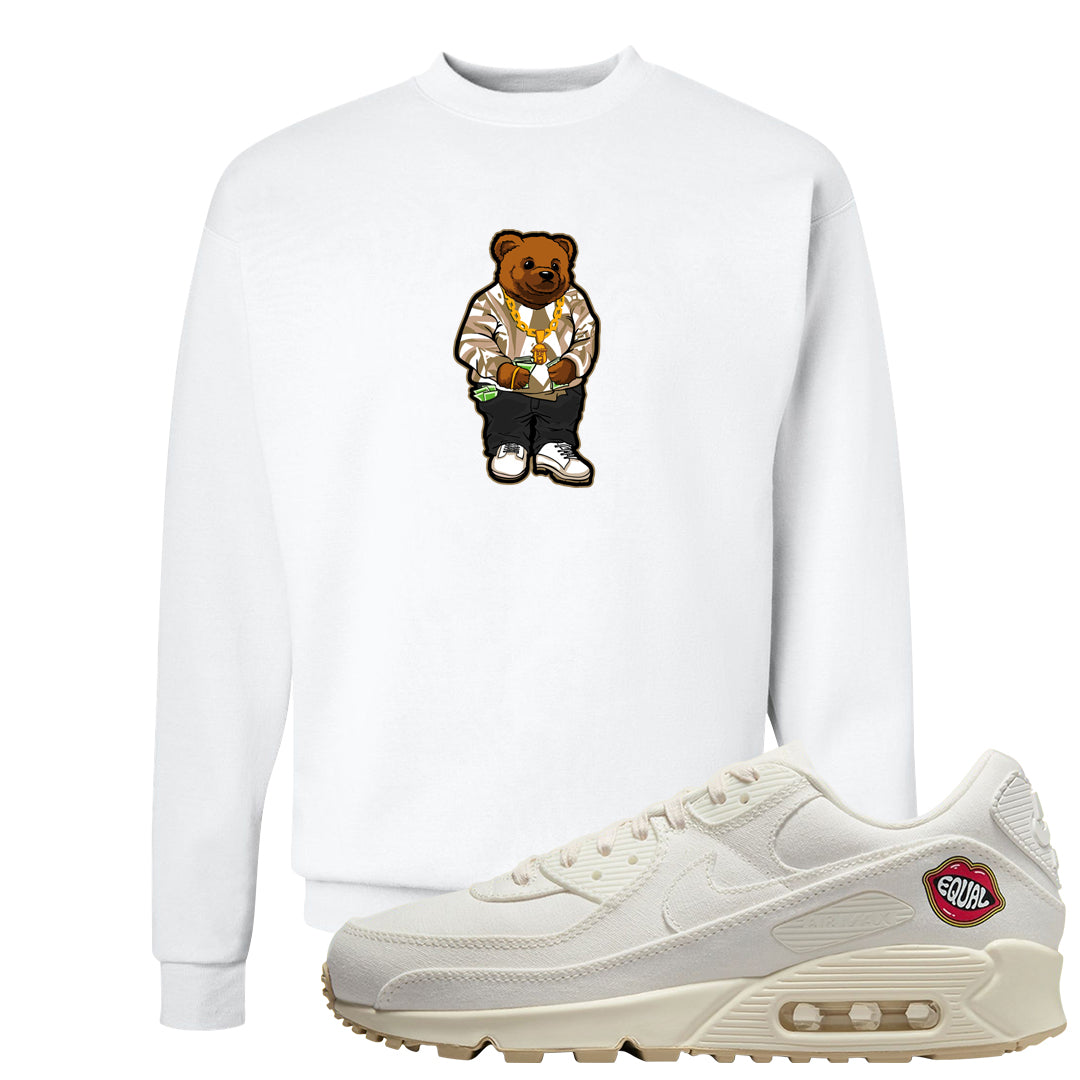 The Future Is Equal 90s Crewneck Sweatshirt | Sweater Bear, White