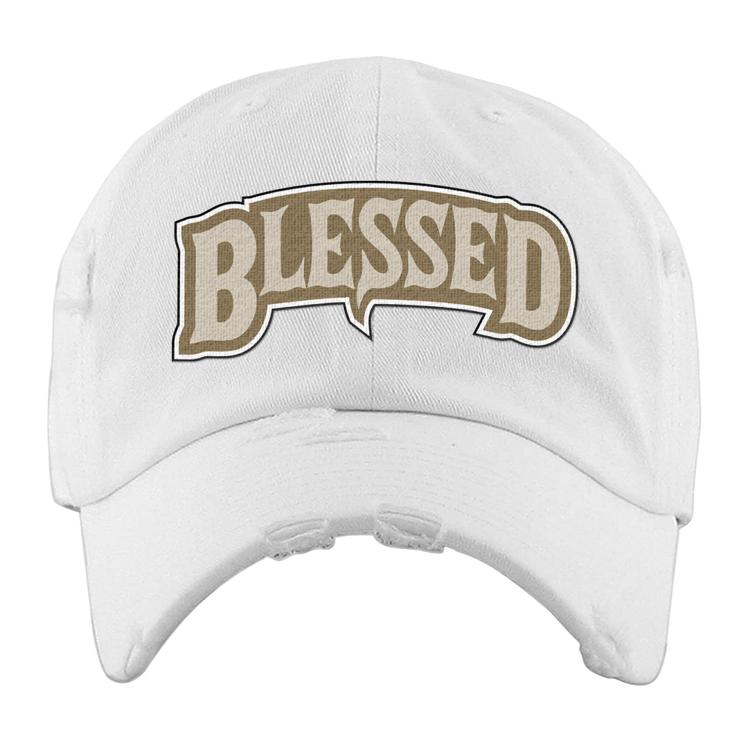 The Future Is Equal 90s Distressed Dad Hat | Blessed Arch, White
