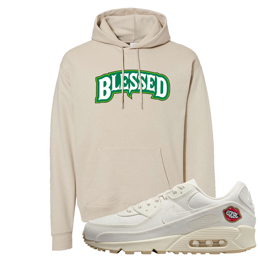 The Future Is Equal 90s Hoodie | Blessed Arch, Sand