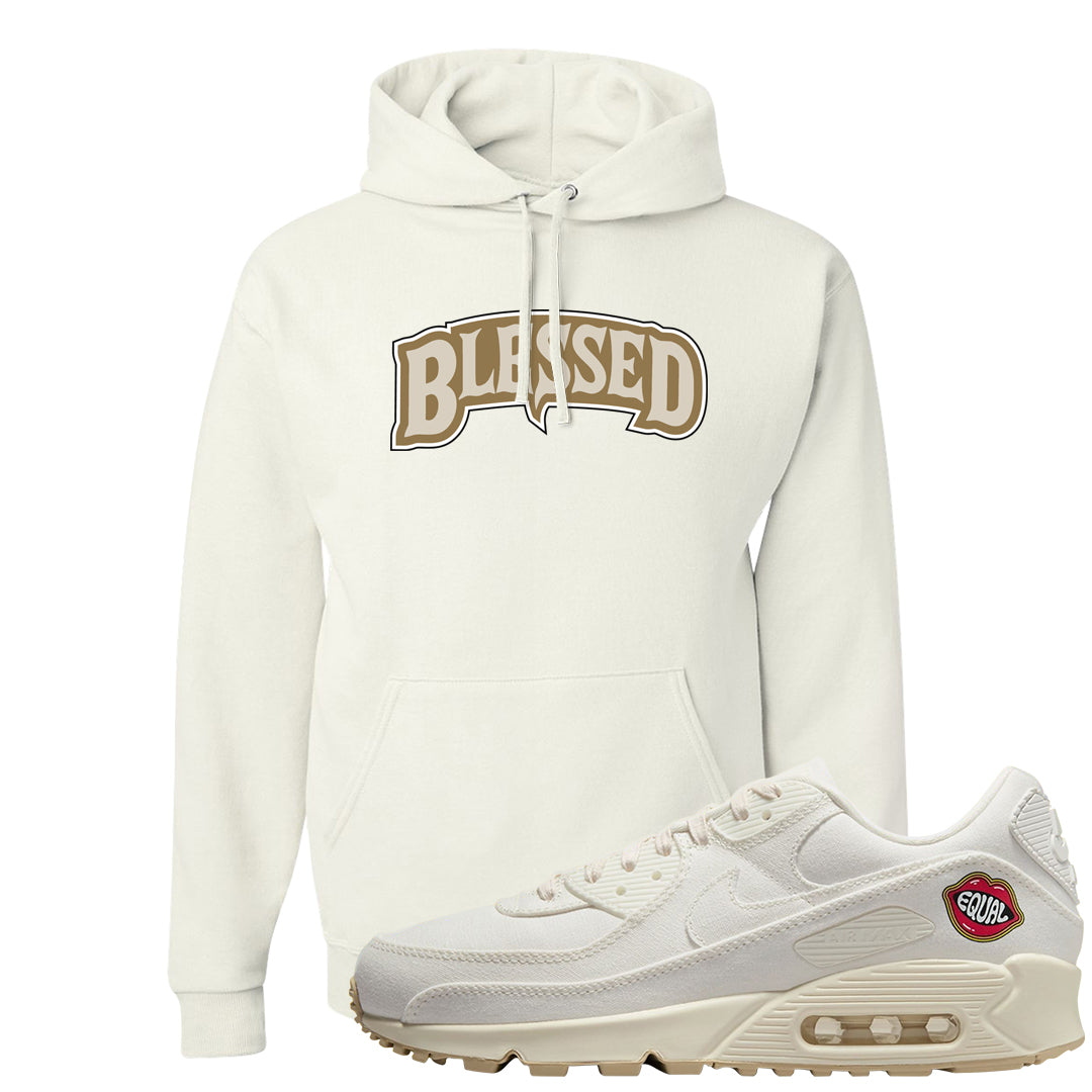 The Future Is Equal 90s Hoodie | Blessed Arch, White