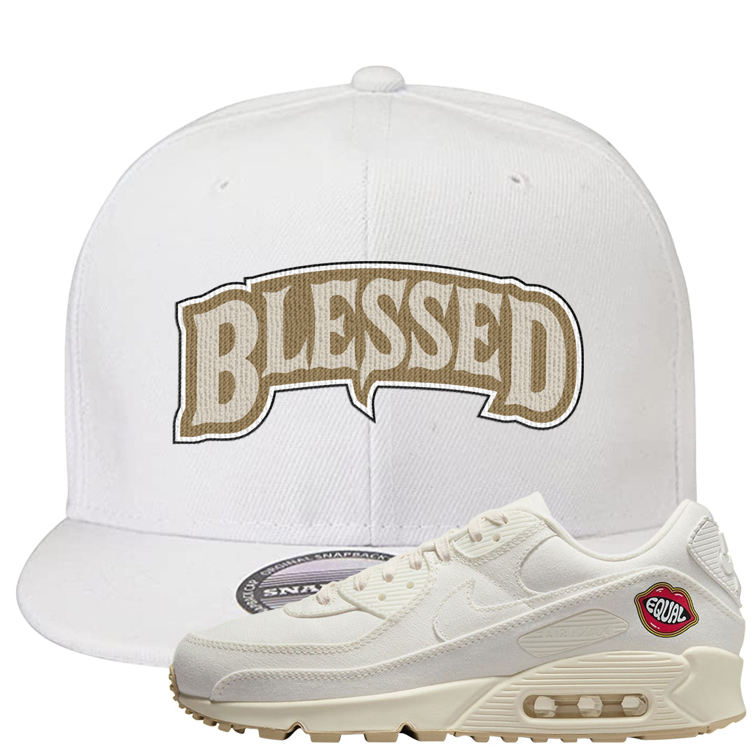 The Future Is Equal 90s Snapback Hat | Blessed Arch, White