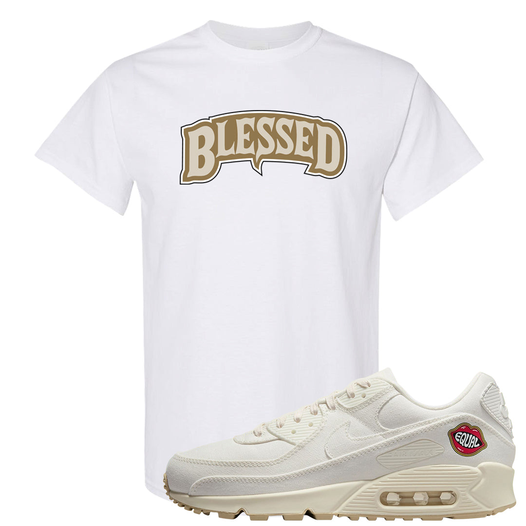 The Future Is Equal 90s T Shirt | Blessed Arch, White