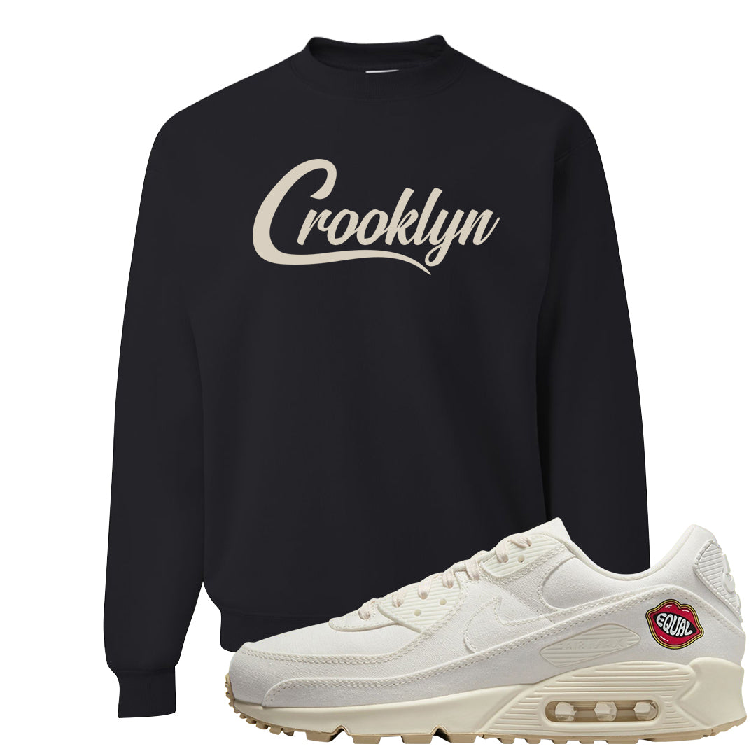 The Future Is Equal 90s Crewneck Sweatshirt | Crooklyn, Black