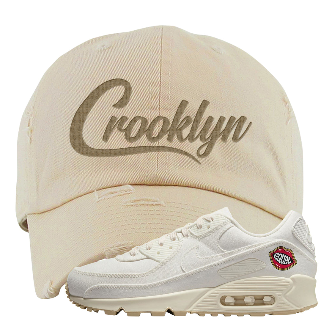 The Future Is Equal 90s Distressed Dad Hat | Crooklyn, Ivory