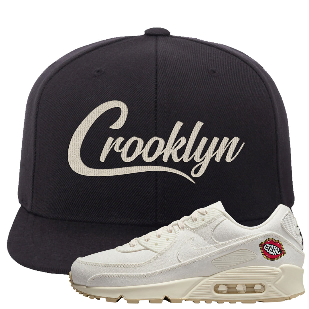 The Future Is Equal 90s Snapback Hat | Crooklyn, Black