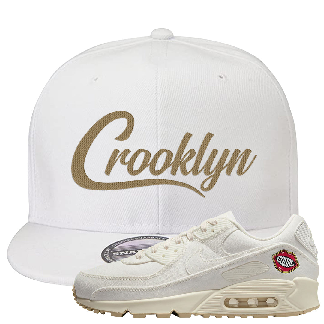The Future Is Equal 90s Snapback Hat | Crooklyn, White
