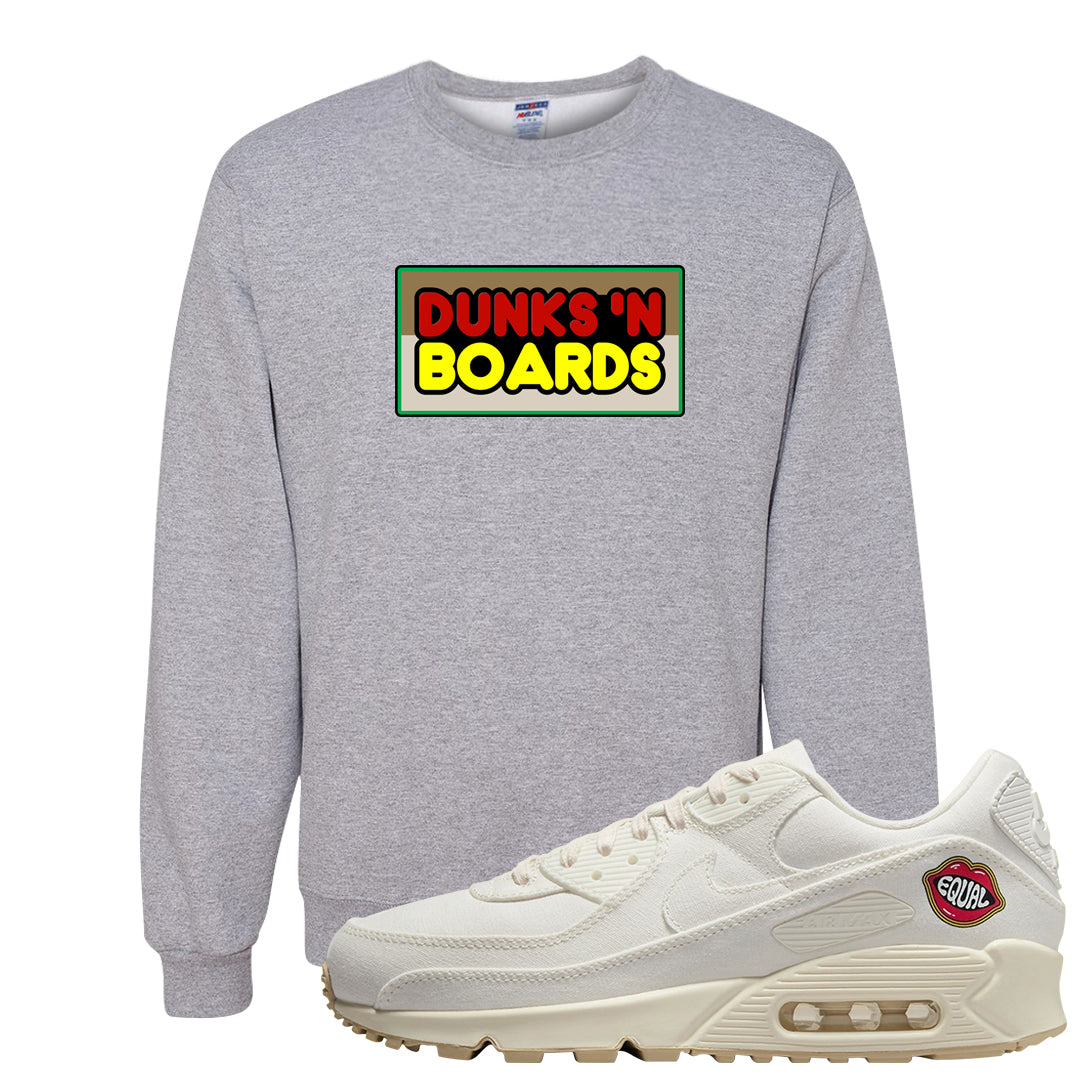 The Future Is Equal 90s Crewneck Sweatshirt | Dunks N Boards, Ash
