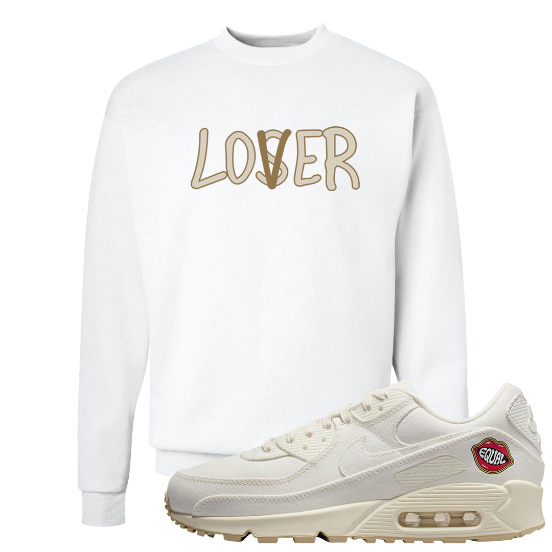 The Future Is Equal 90s Crewneck Sweatshirt | Lover, White