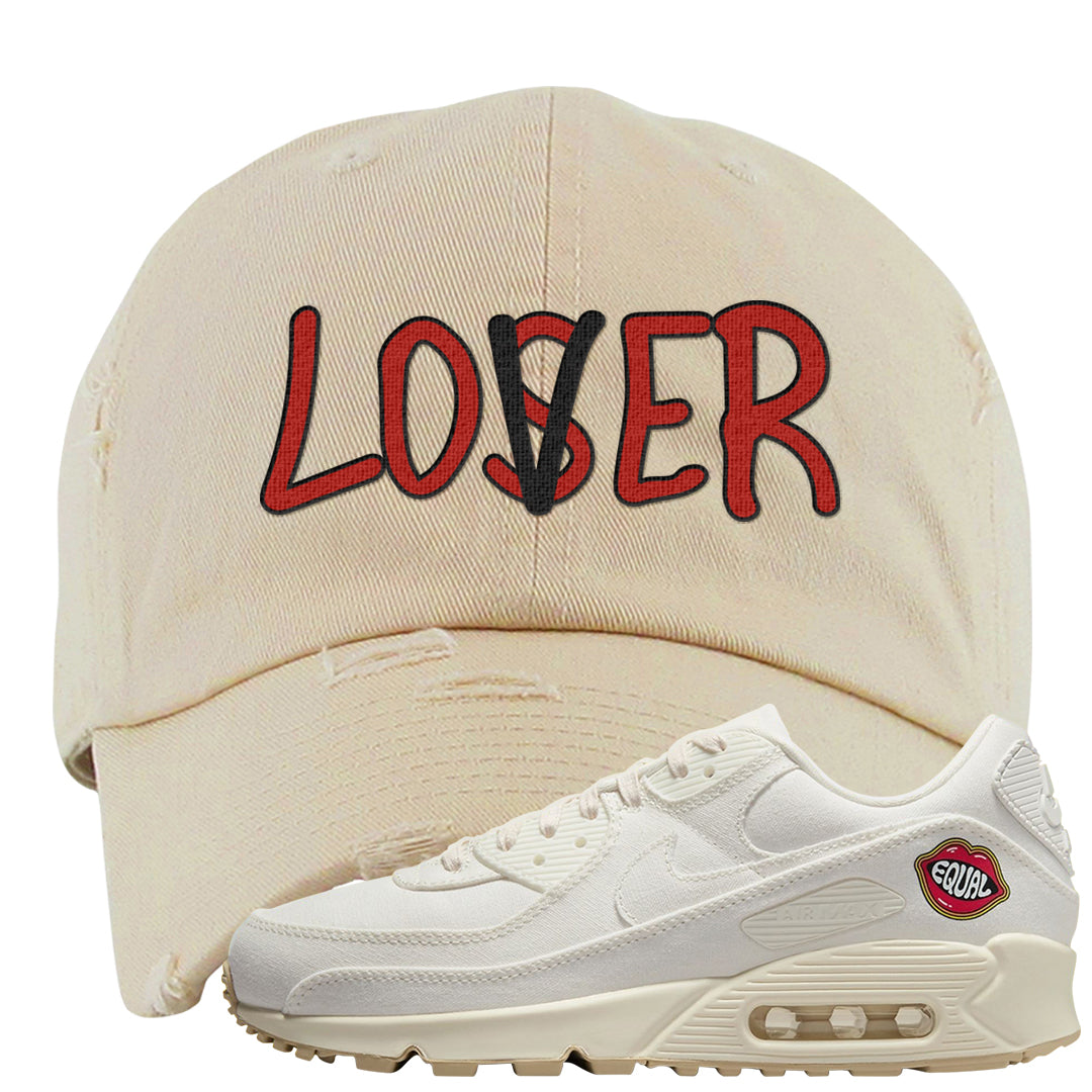 The Future Is Equal 90s Distressed Dad Hat | Lover, Ivory