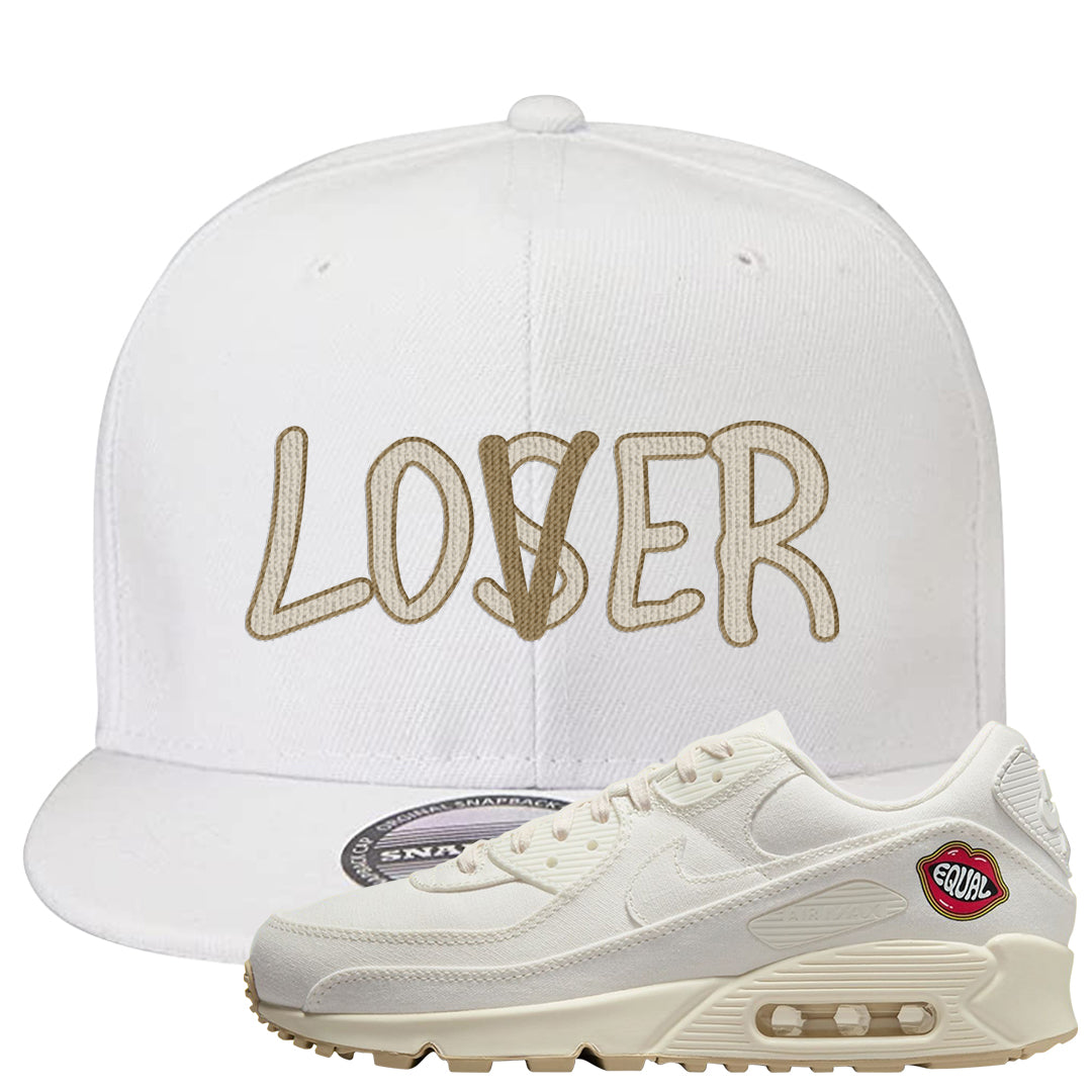 The Future Is Equal 90s Snapback Hat | Lover, White