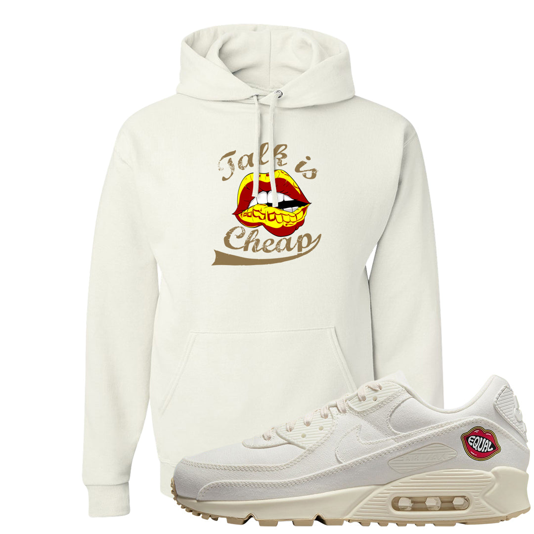 The Future Is Equal 90s Hoodie | Talk Lips, White