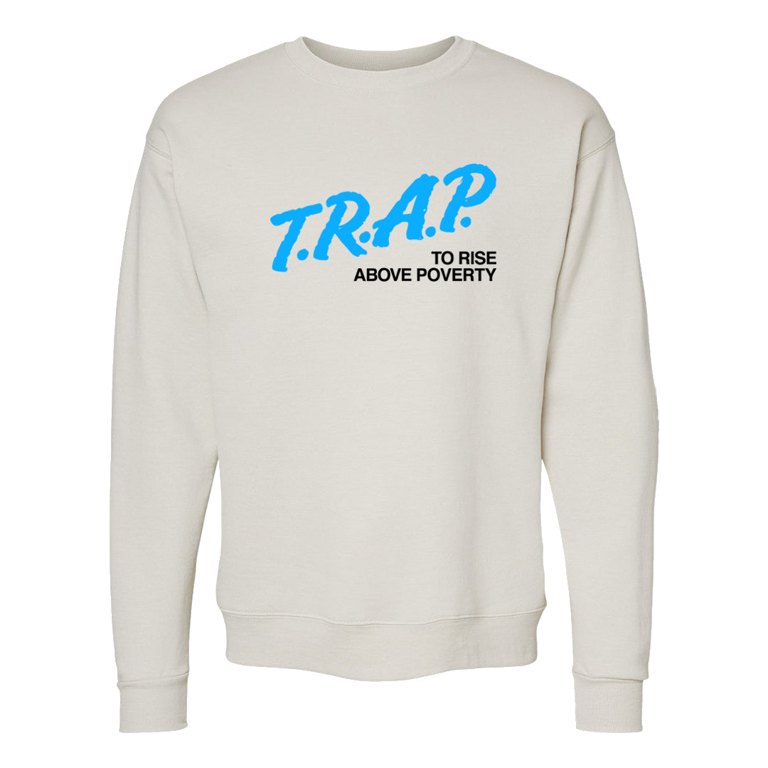The Future Is Equal 90s Crewneck Sweatshirt | Trap To Rise Above Poverty, Sand