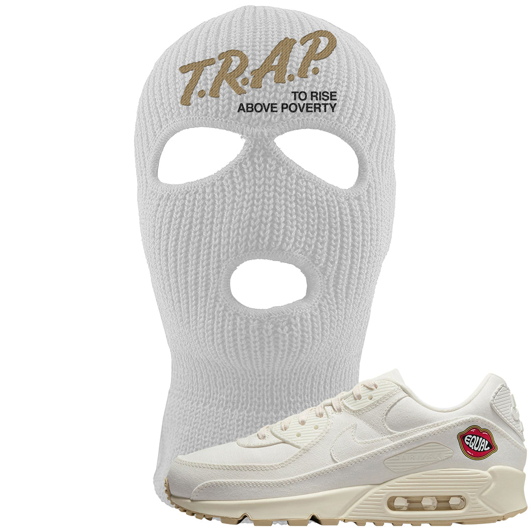 The Future Is Equal 90s Ski Mask | Trap To Rise Above Poverty, White