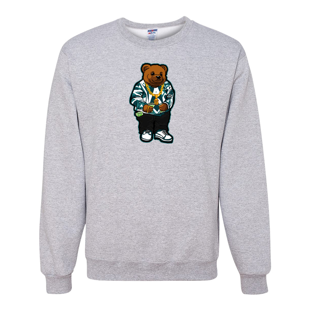 Green Velvet 95s Crewneck Sweatshirt | Sweater Bear, Ash
