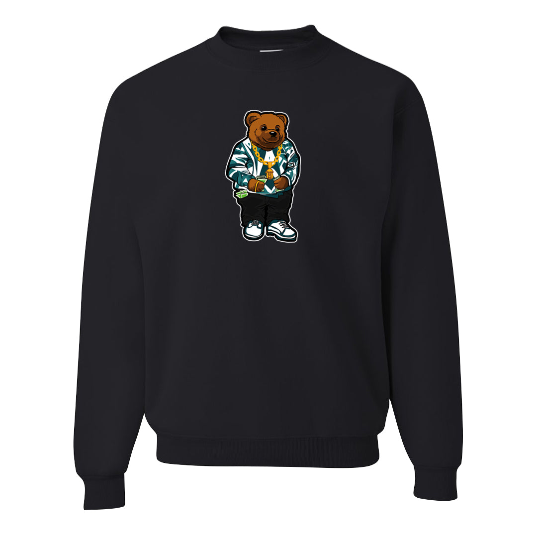 Green Velvet 95s Crewneck Sweatshirt | Sweater Bear, Black