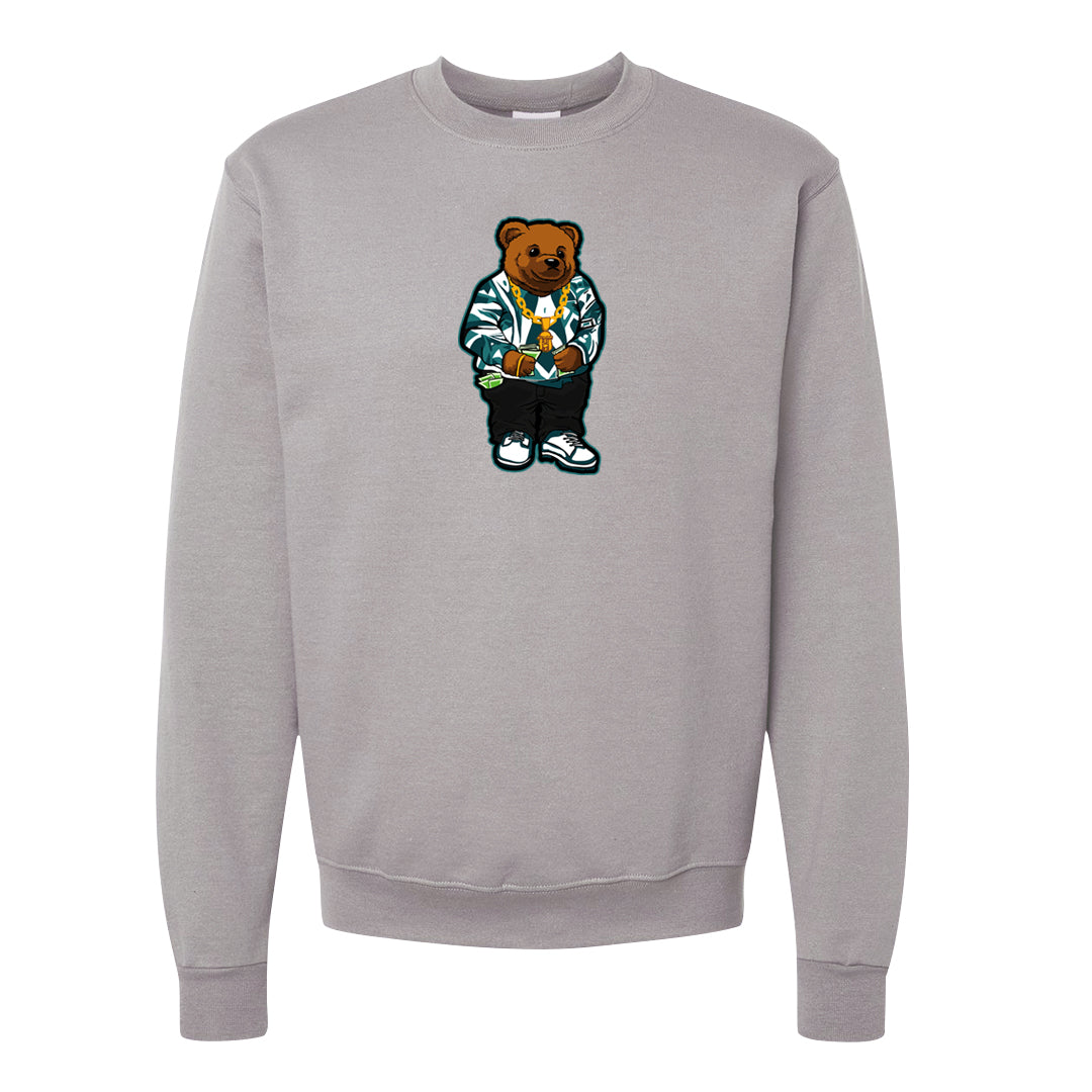 Green Velvet 95s Crewneck Sweatshirt | Sweater Bear, Gravel