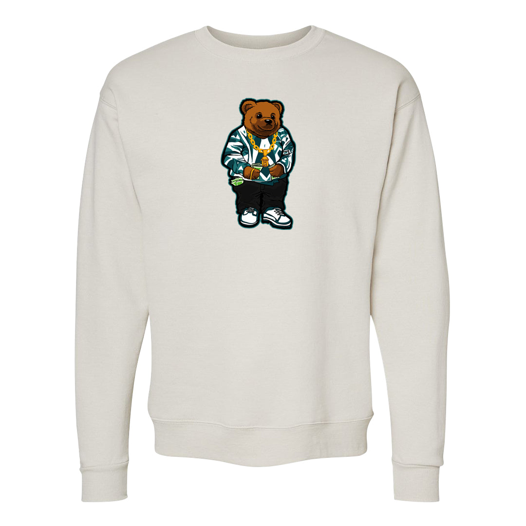 Green Velvet 95s Crewneck Sweatshirt | Sweater Bear, Sand