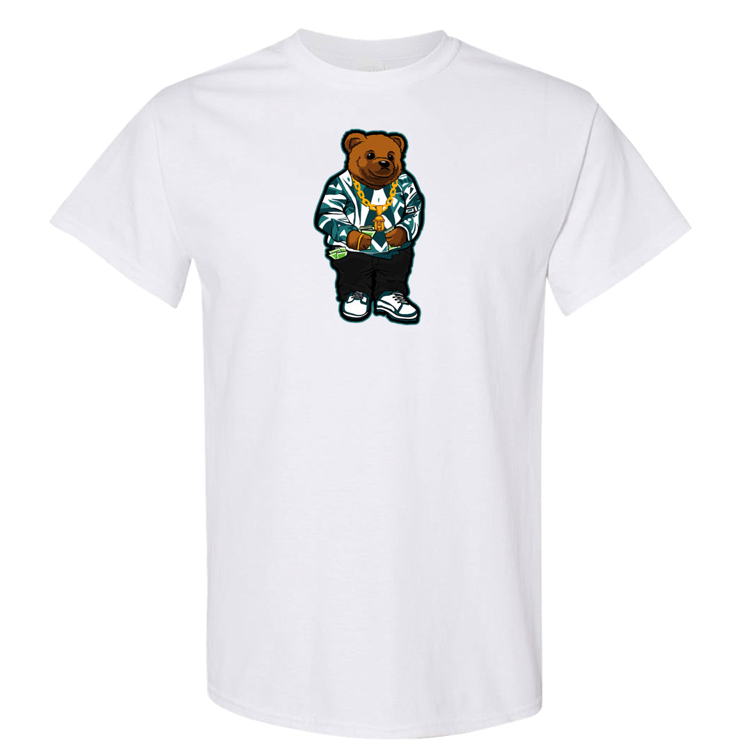 Green Velvet 95s T Shirt | Sweater Bear, White
