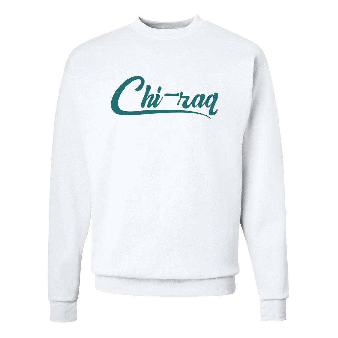 Green Velvet 95s Crewneck Sweatshirt | Chiraq, White