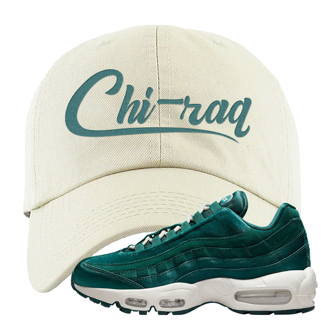 Green Velvet 95s Dad Hat | Chiraq, White