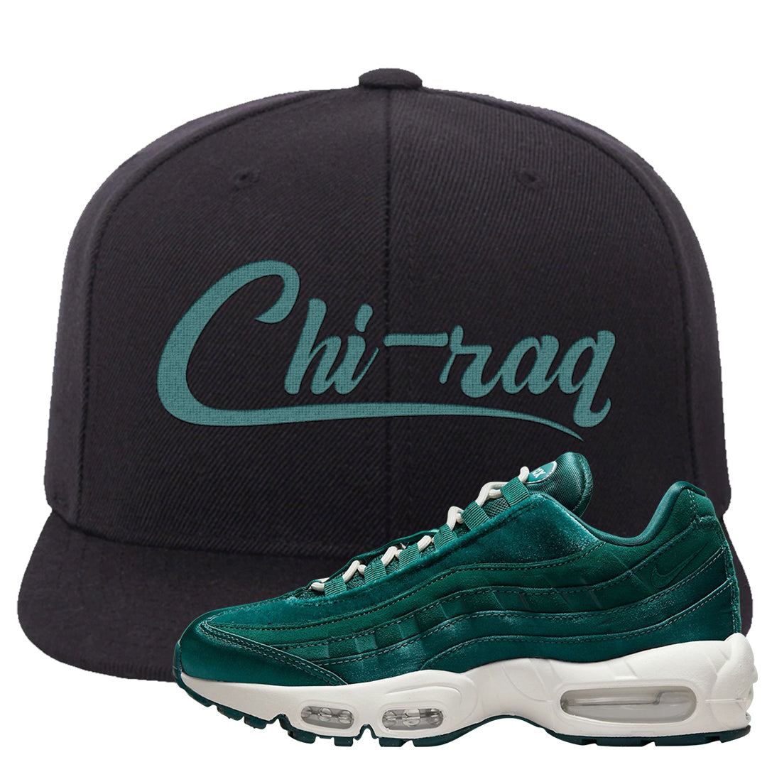 Green Velvet 95s Snapback Hat | Chiraq, Black
