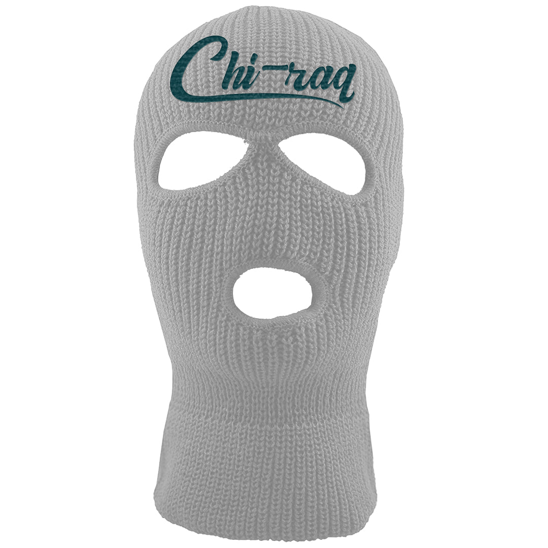 Green Velvet 95s Ski Mask | Chiraq, Light Gray