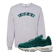 Green Velvet 95s Crewneck Sweatshirt | Dedicated, Ash