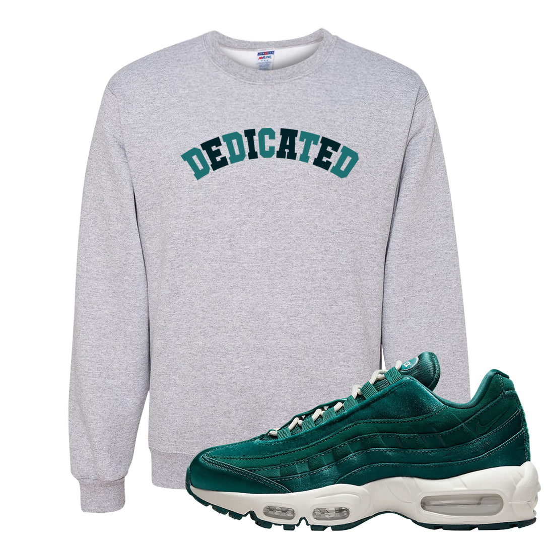 Green Velvet 95s Crewneck Sweatshirt | Dedicated, Ash