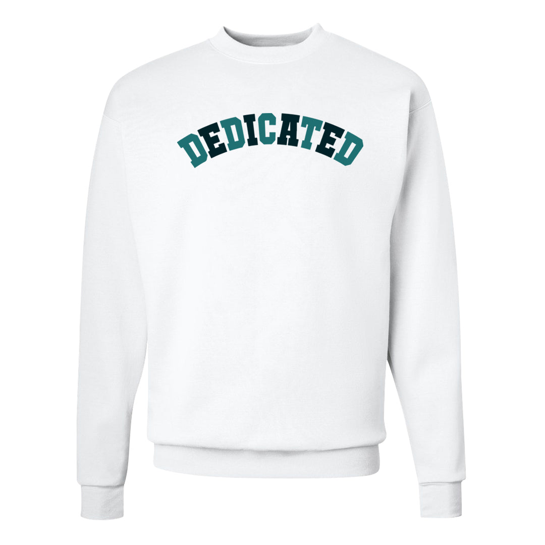 Green Velvet 95s Crewneck Sweatshirt | Dedicated, White