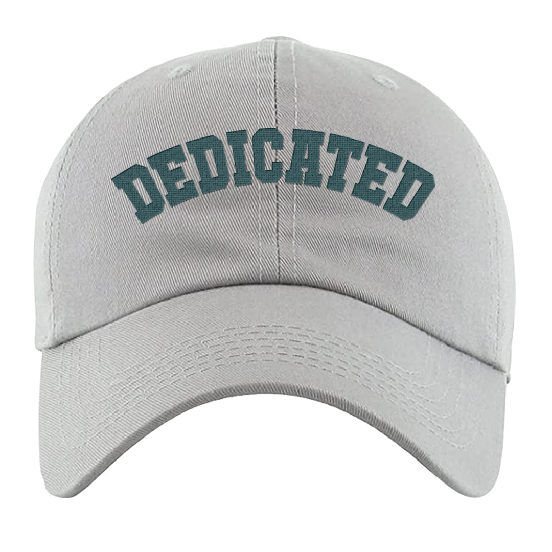 Green Velvet 95s Dad Hat | Dedicated, Light Gray
