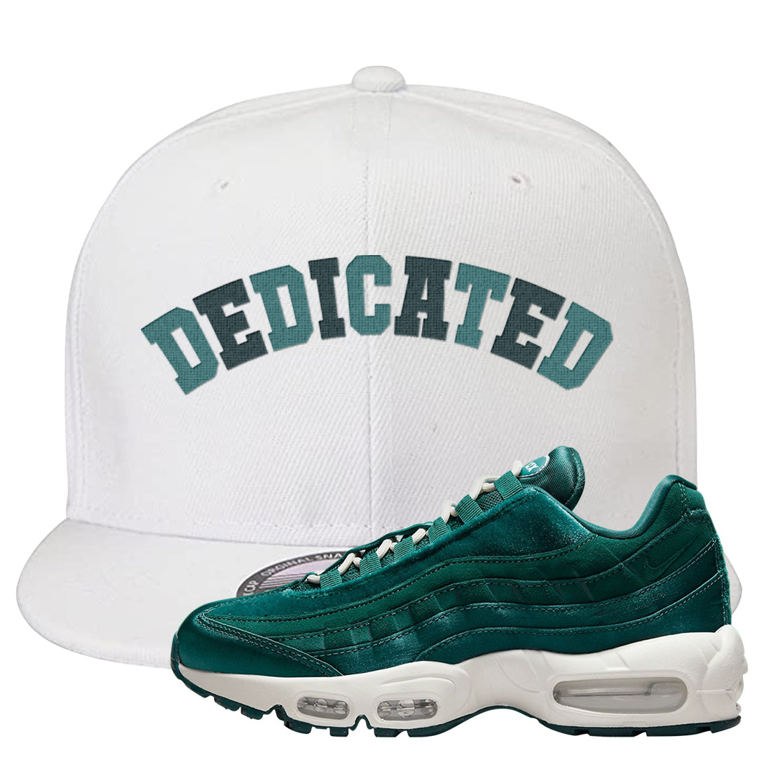 Green Velvet 95s Snapback Hat | Dedicated, White