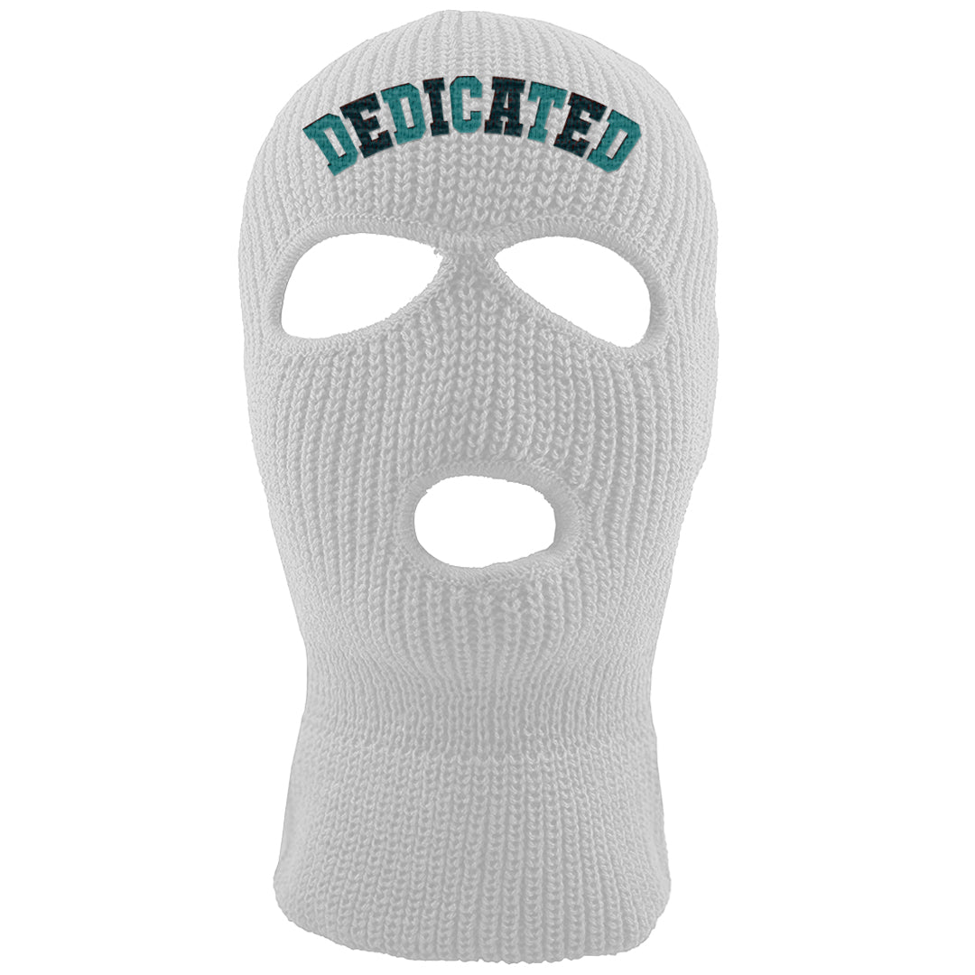 Green Velvet 95s Ski Mask | Dedicated, White