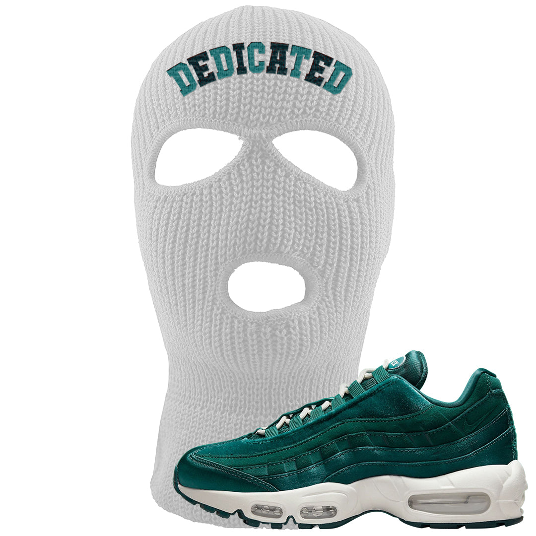 Green Velvet 95s Ski Mask | Dedicated, White
