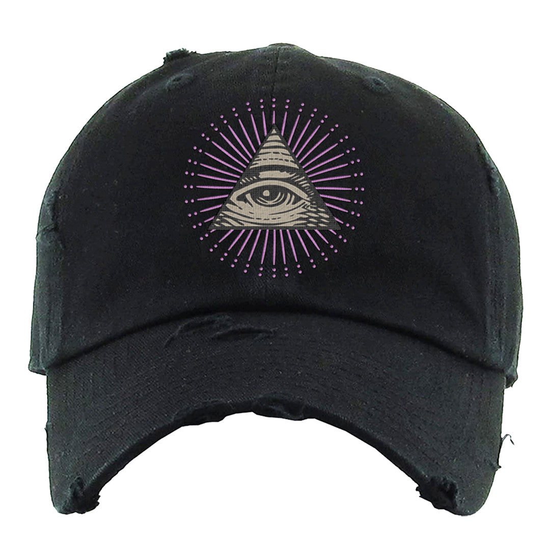 Safari Viotech 95s Distressed Dad Hat | All Seeing Eye, Black