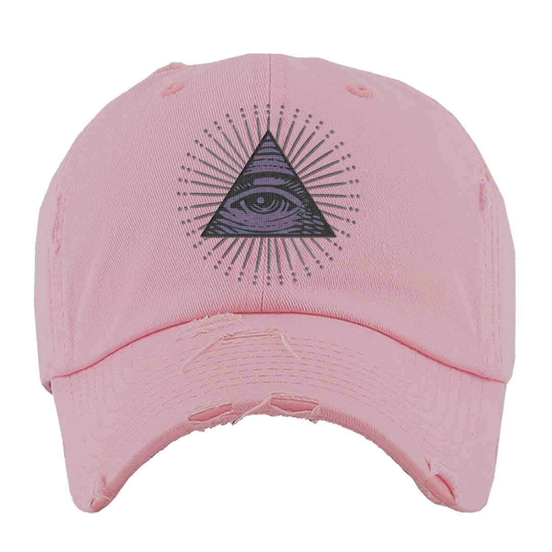 Safari Viotech 95s Distressed Dad Hat | All Seeing Eye, Pink