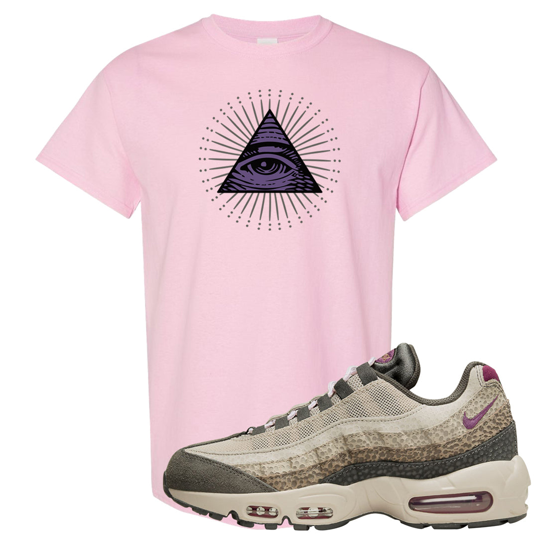 Safari Viotech 95s T Shirt | All Seeing Eye, Light Pink