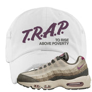 Safari Viotech 95s Distressed Dad Hat | Trap To Rise Above Poverty, White