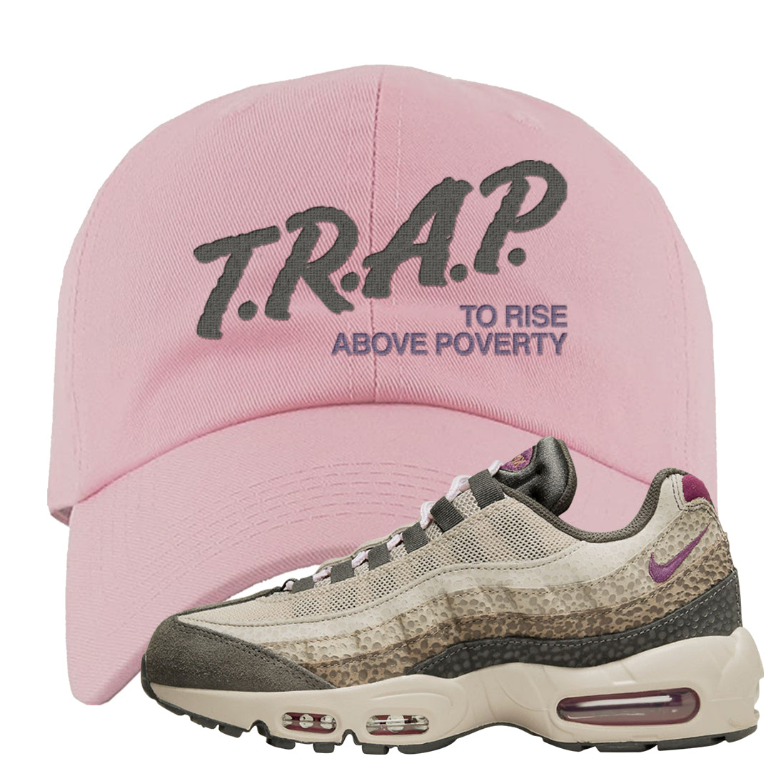 Safari Viotech 95s Dad Hat | Trap To Rise Above Poverty, Pink