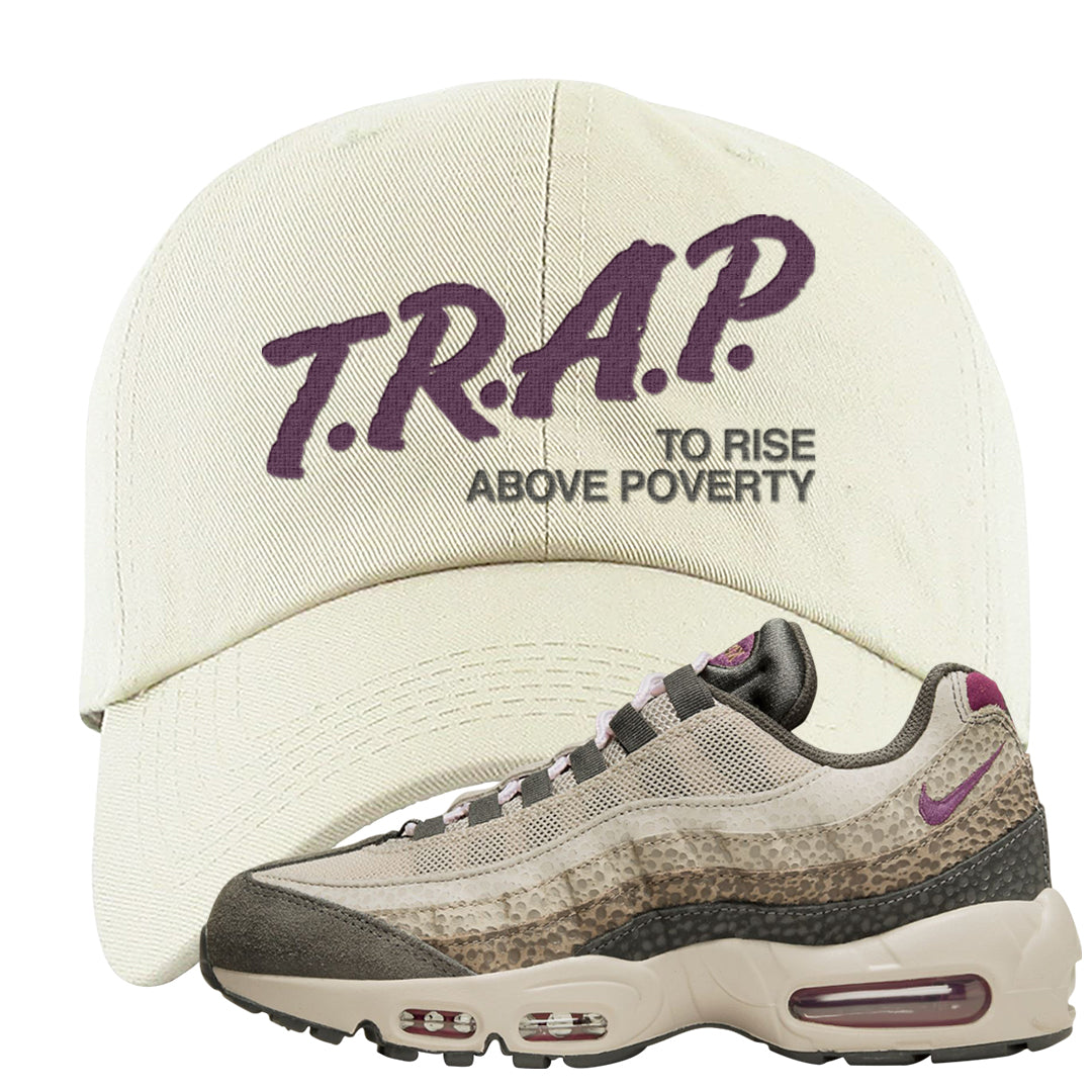 Safari Viotech 95s Dad Hat | Trap To Rise Above Poverty, White