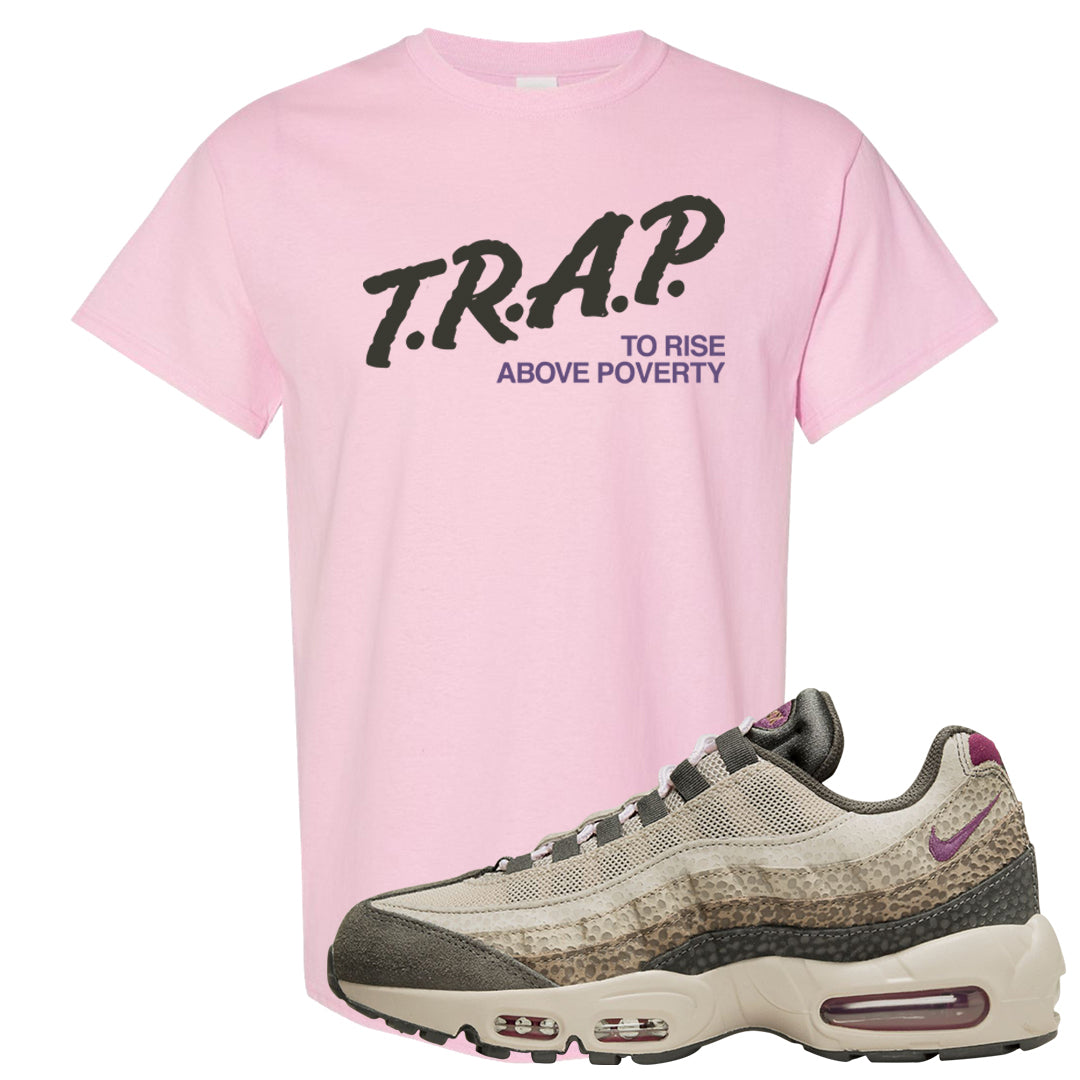Safari Viotech 95s T Shirt | Trap To Rise Above Poverty, Light Pink