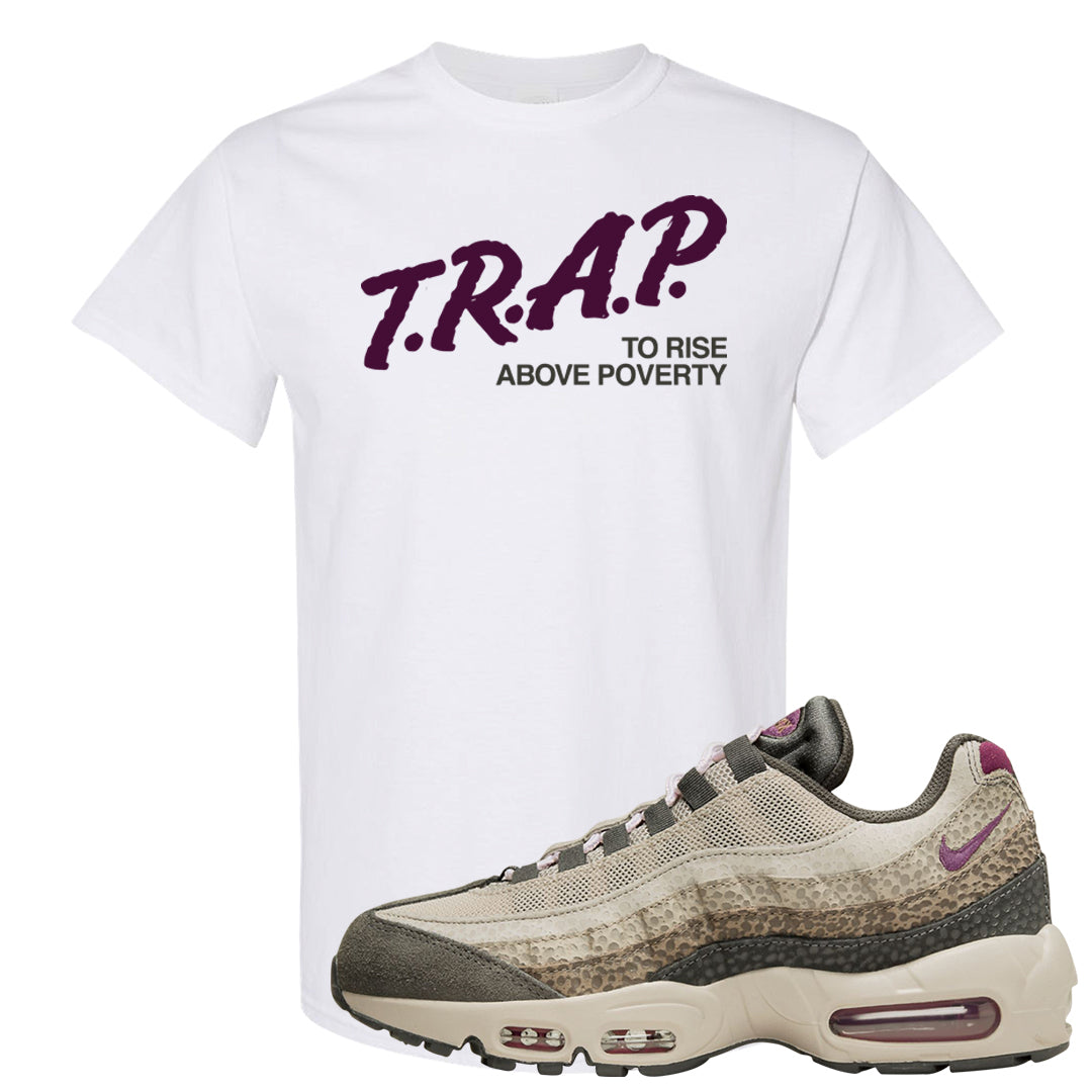 Safari Viotech 95s T Shirt | Trap To Rise Above Poverty, White