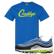 Atlantic Blue Voltage Yellow 97s T Shirt | Crooklyn, Royal