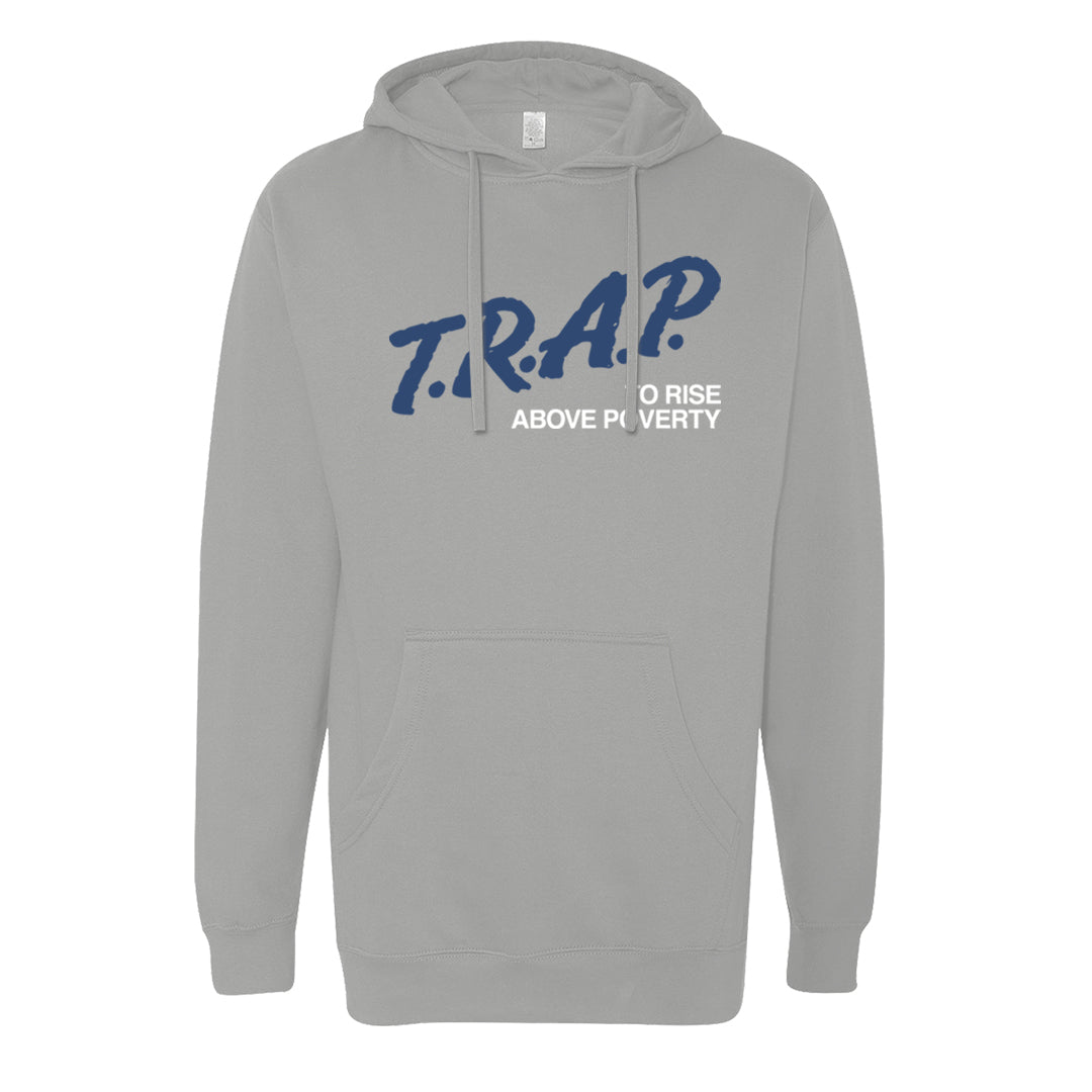 Atlantic Blue Voltage Yellow 97s Hoodie | Trap To Rise Above Poverty, Gravel