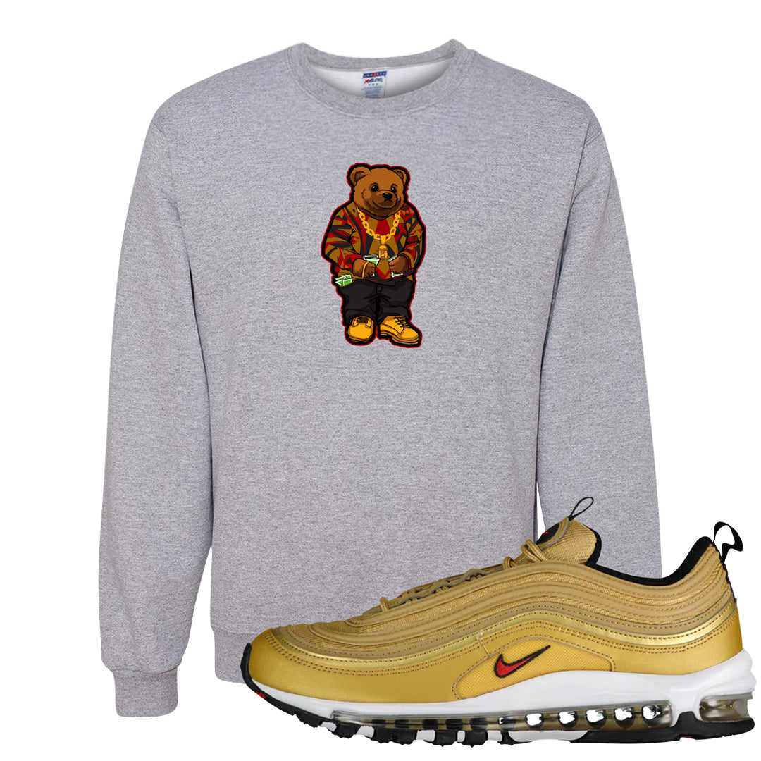 Gold Bullet 97s Crewneck Sweatshirt | Sweater Bear, Ash