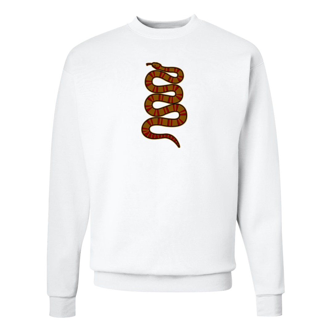 Gold Bullet 97s Crewneck Sweatshirt | Coiled Snake, White