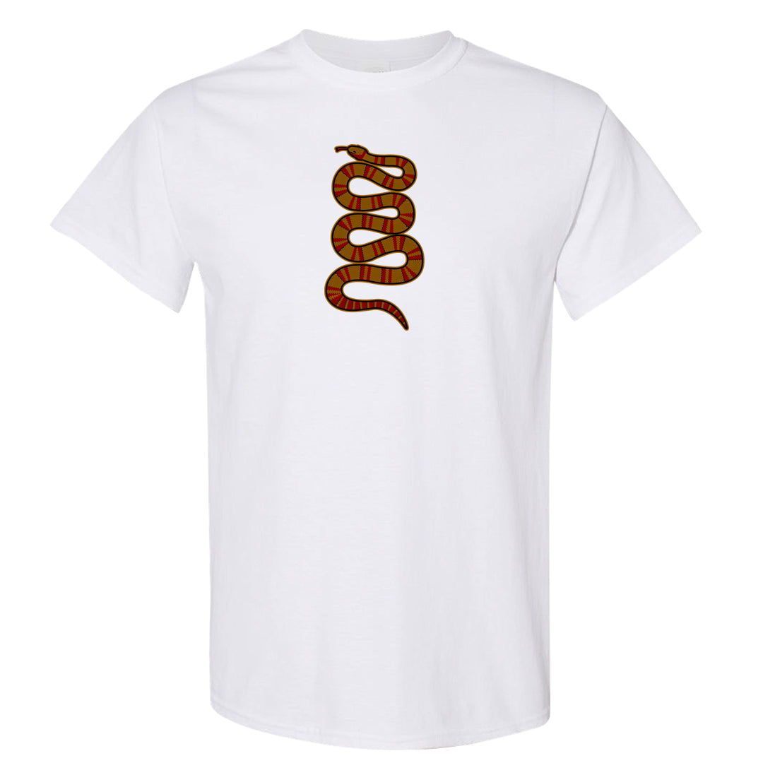 Gold Bullet 97s T Shirt | Coiled Snake, White