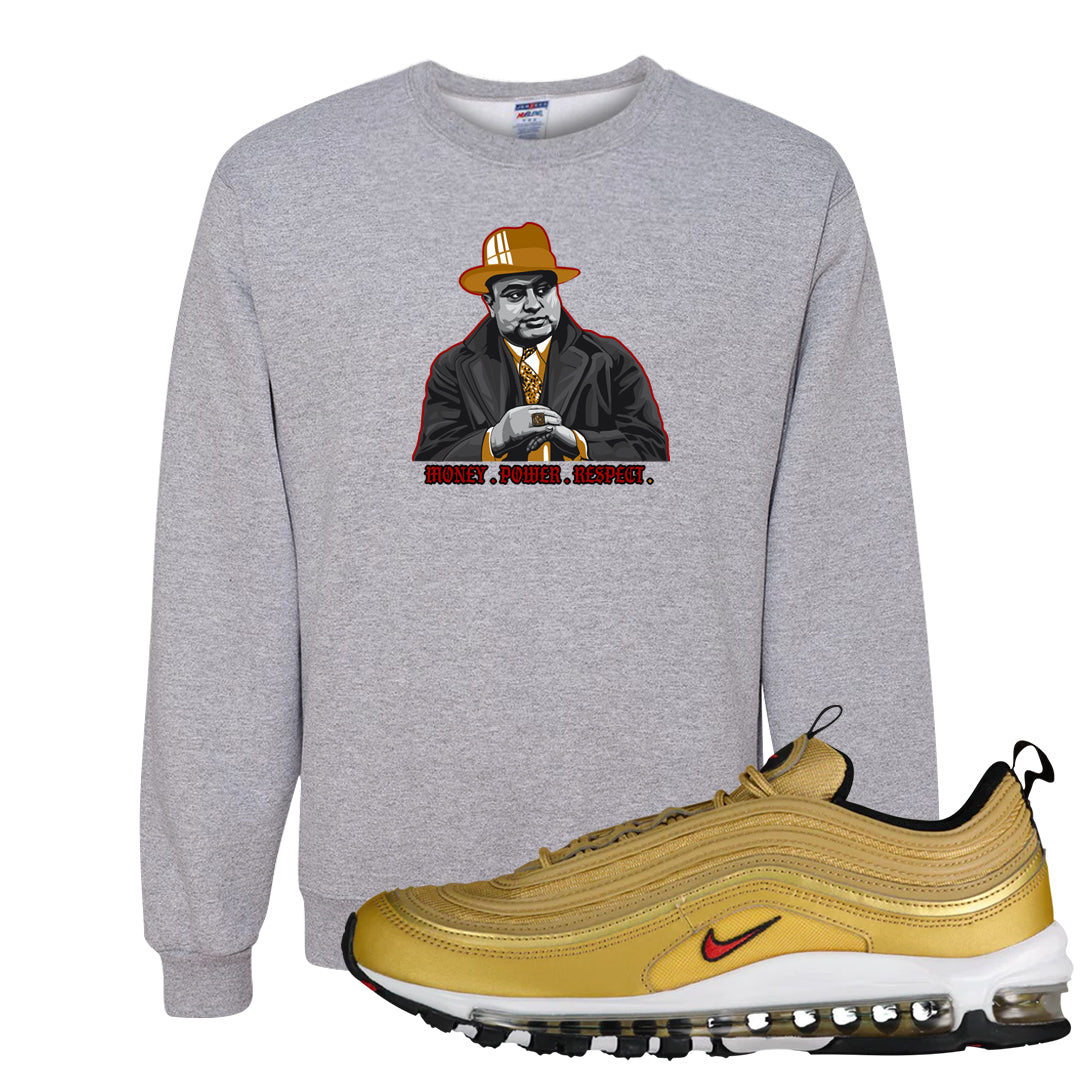 Gold Bullet 97s Crewneck Sweatshirt | Capone Illustration, Ash